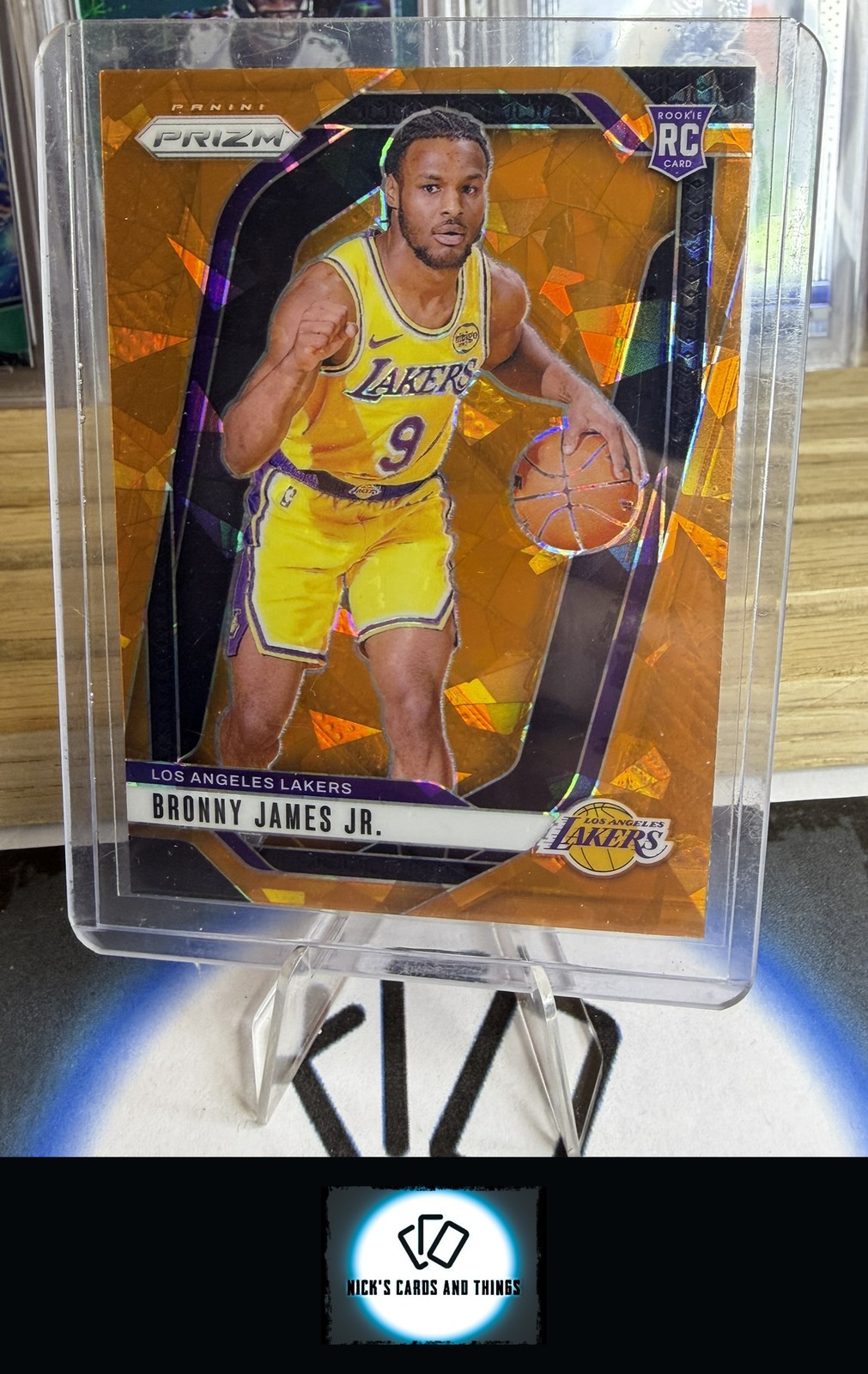 2024-25 Panini Prizm #243 Bronny James Jr. Prizms Orange Ice
