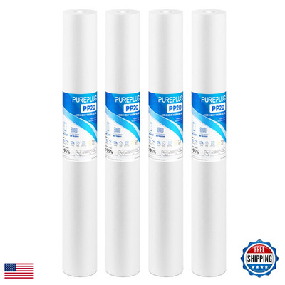 Pureplus 20 Micron 20 X 2.5 Whole House Sediment Home Water Filter 20-Inch