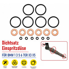 6x Dichtsatz Einspritzdüse Injektor Kupferdichtung O-Ring für BMW 1 3 5 6 7er 