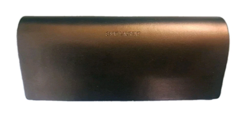 😎 Estuche Yves Saint Laurent YSL de cuero negro para gafas y gafas de sol 😎  Foto 2 de 4