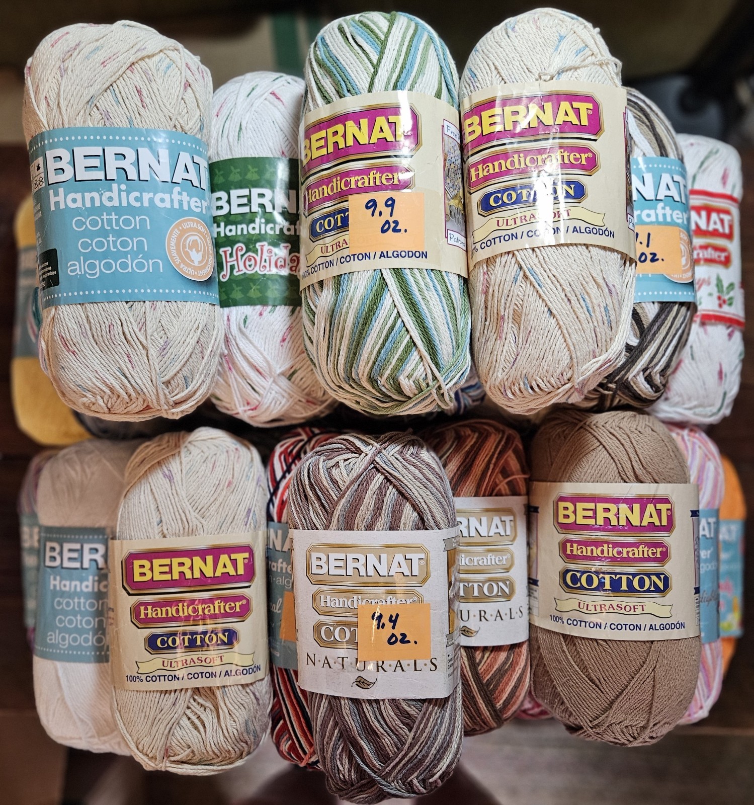 Bernat HANDICRAFTER COTTON Yarn🧶20-COLORS🧶9.4oz - 14oz. Skeins🧶SOLD PER SKEIN