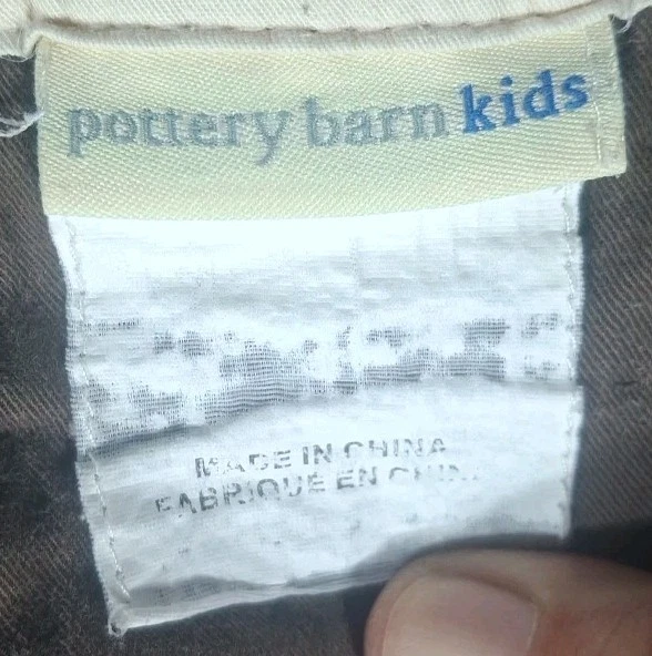 Rare Pottery Barn Kids Shining Star 2010 Queen Brown White Border Quilt 86 x 86 - Image 4 of 4