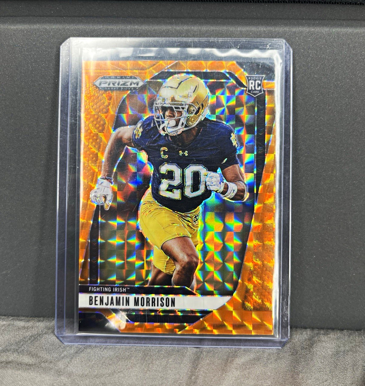 Panini 2025 Prizm Draft Picks Football Benjamin Morrison Notre Dame RC #75 /39