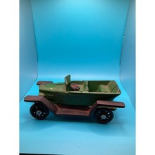Vintage Cast Iron Toy Car Mid 20th Century Design, Made in Taiwan Open Top RETRO