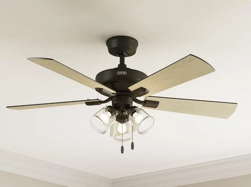 Hunter Fan- Crestfield - Noble Bronze- 5 Blade Ceiling Fan W/Light Kit - Picture 4 of 10