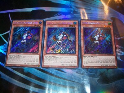 3x Super Quantum Blue Layer 1st Edition Secret Rare RA05-EN009 Yu-Gi-Oh!