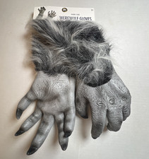 Werewolf Gloves - Grey Wolf Adult 15  Costume Halloween Cosplay New