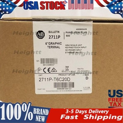 2711P-T6C20D New AB PanelView Plus 600 2711P-T6C20D Factory Sealing US Free Tax