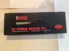 vtg Lee Powder Measure Kit 13 Powder Measures Slide Chart 69 powders 895 load