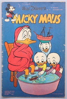 Mickey Mouse 1954 No. 11 Original Walt Disney Comic Booklet Ehapa Publisher