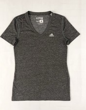 Adidas Ultimate Tee Shirt Heather Gray Gym Running Top Women  s XS