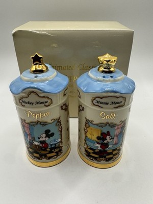 New Disney Lenox SALT & PEPPER Shakers / MICKEY & MINNIE ** w/Original Box