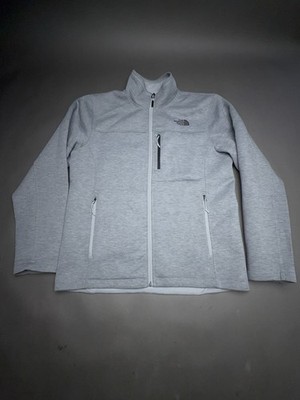 The North Face Jacket Mens M Gray Haldee Full Zip Heavyweight Double Knit Hiking