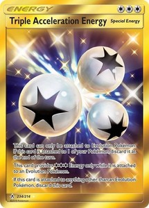 Triple Acceleration Energy - 234/214 - Pokemon Unbroken Bonds Sun Moon Secret NM