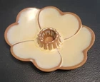 VTG Frankoma Pottery Desert Gold Candlestick Holder #300 Flower Blossoms