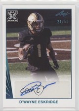 2021 Leaf Memories 1990 Base Platinum Spectrum 24/50 D'Wayne Eskridge Auto 0l2