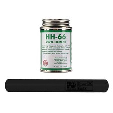 Inflatable Vinyl Cement 12x60 in Black Repair Patch Kit Adhesive 4 Oz HH66 Glue