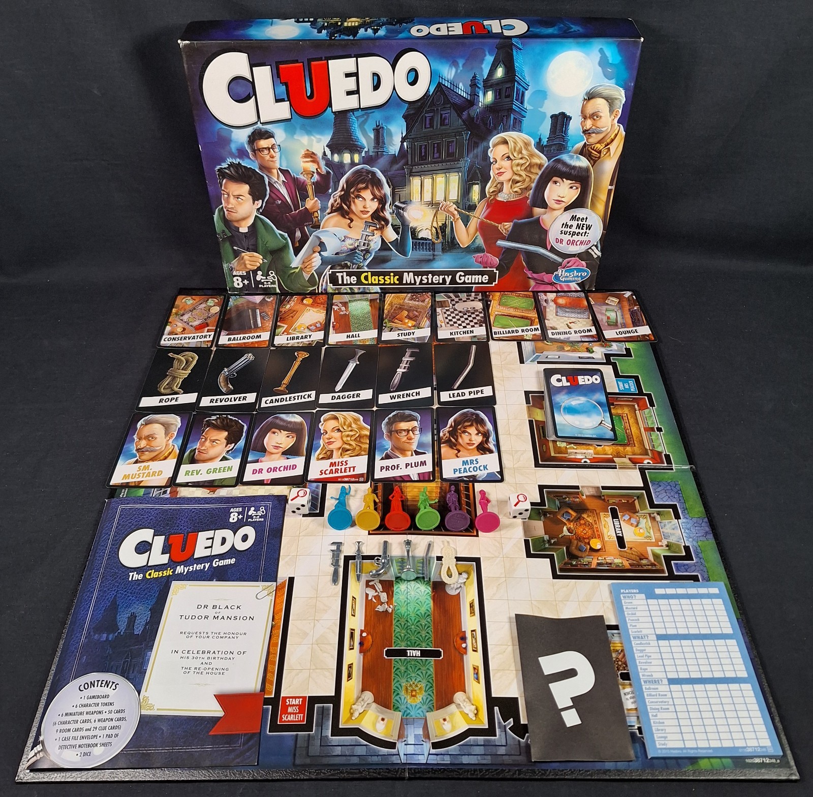 Hasbro Cluedo The Classic Mystery Board Game 2015 Complete