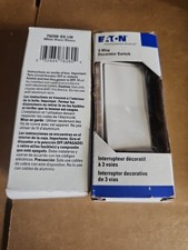 2pcs Eaton 7503W-BOX 15 Amp Decorator Switch 3-Way 120/277V White