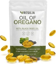 Resilia Softgels with Black Seed Oil - Premium Grade Oregano Oil Capsules