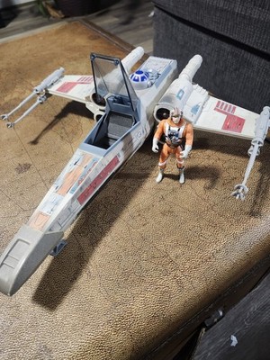 ''Vintage'' STAR WARS X-Wing Fighter Death Star Trench Run with R2D2 and Pilot  
