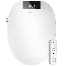 Bidet Seat with Remote Control, Electronic Heated Bidet Seat with Adjustable ...
