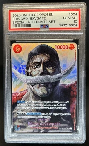 2023 One Piece Kingdoms Intrigue Edward Newgate Special Alt Art #OP02-004 PSA 10