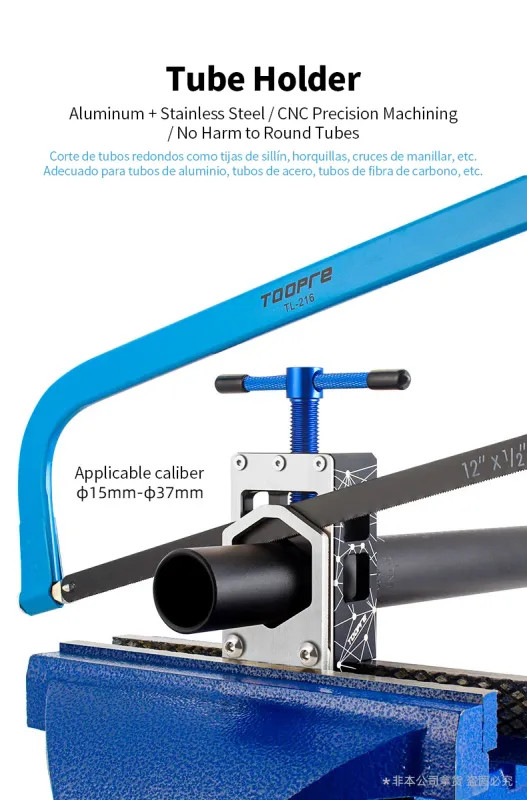 Soporte de tubo de corte de horquilla de bicicleta herramienta de sierra de corte de tija de sillín de fibra de carbono para bicicleta de carretera