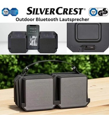  Silvercrest Outdoor Bluetooth Lautsprecher Box Wasserdicht 2x10W 