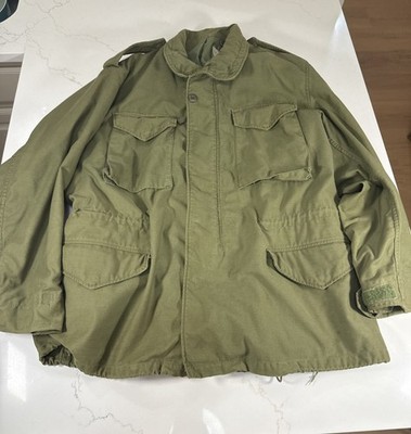 Vintage M65 Field Jacket Mens Large Regular Army Green OG107 John Ownbey 70s