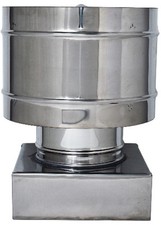 FUMAIOLO FISSO ANTIVENTO INOX Quadrato cm. 27x27