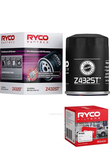 Ryco Syntec Oil Filter Z432ST + Service Stickers fits Toyota Rukus 2.4 ...