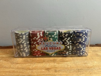 Las Vegas, Poker Chips,Set Looks Great, High Quality, Denominations. Game Night