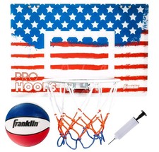 Franklin Sports Pro Hoops Over The Door Indoor Basketball Hoop Set 17.75 X 12