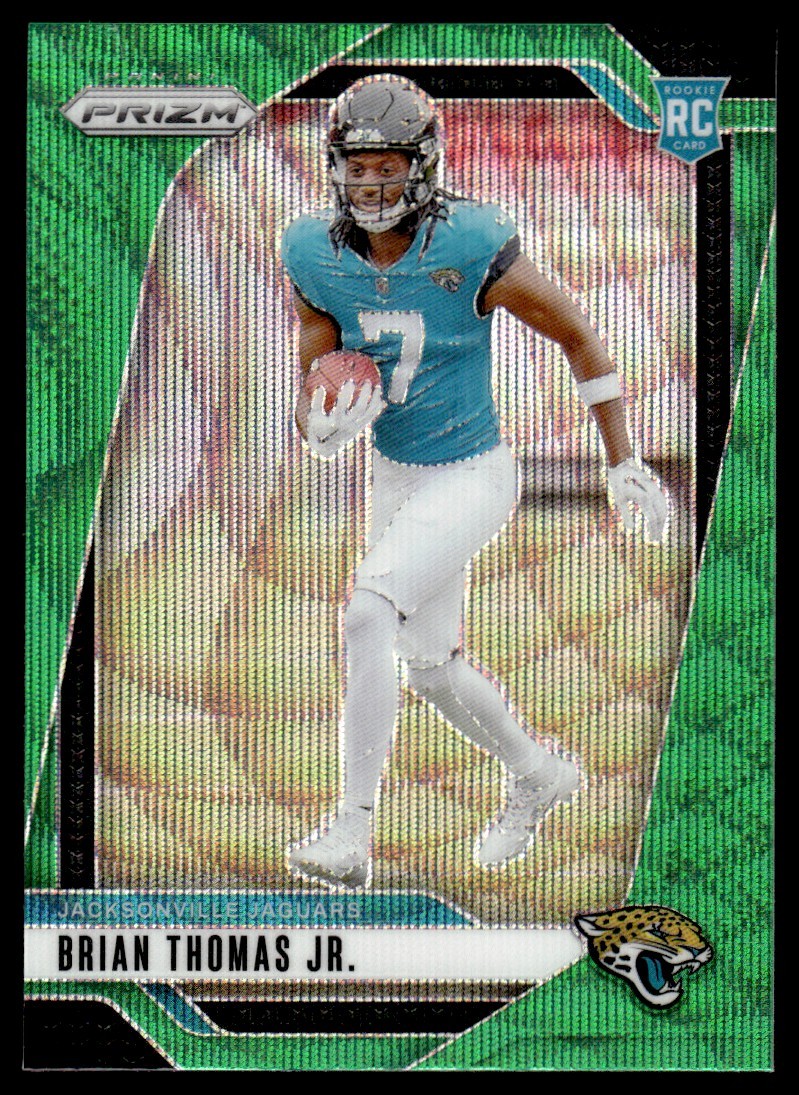 2024 Panini Prizm Green Wave Brian Thomas Jr. Rookie Jacksonville Jaguars #314