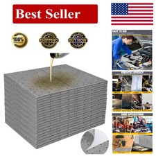 100 Pcs 10x13 Inch Oil Absorbent Pads for Automotive Workshop Spill Control