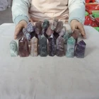 9.9LB 30Pcs Natural Rainbow Fluorite Quartz Crystal Point Tower Polished Healing