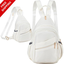 Small Crossbody Sling Bag for Women, Mini Backpack Sling Backpack White