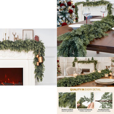 Real Touch Artificial Cedar Garland for Christmas Decor 5FT
