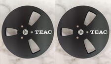 One Pair Teac Black 7'' Tape Reel Light Metal Aluminum Take Up Reel