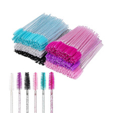 300 Pcs Eyelash Brush Disposable Eyebrow Brush Crystal Mascara Applicator for Ey
