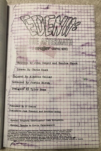Eden II The Aftermath A Skillet Graphic Novel 2020 Z2 Comics Softcover Very Good - Picture 4 of 4