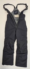 Land's End Squall Snowpants/Overalls Black Grow-A-Longs Size 12 unisex