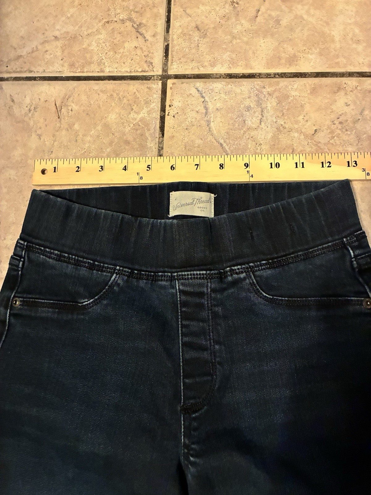 Universal Thread Skinny Stretch Pull On Dark Blue… - image 4