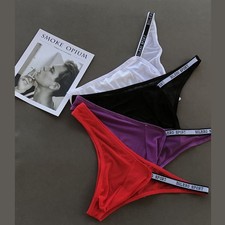 Low Waist Transparent Mesh Mens Thong Briefs See Through Quick Dry Underpants