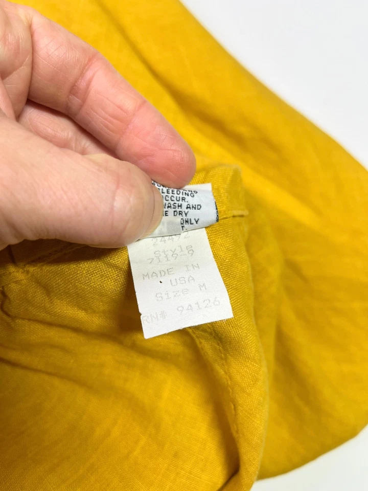 Maxi Falda CP Tonos Talla M Amarilla Corte Sesgado Bolsillos Pull-On Foto 4 de 4