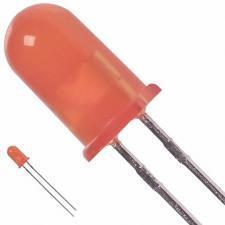 AGILENT HLMP-Q400-F0010 2MM orange diffused rt/ang housing led 8mcd qty-100