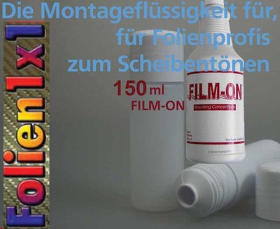 9,27 /100ml 150 ml Film-ON Montagemittel Scheiben Tönen Folieren ohne Schlieren