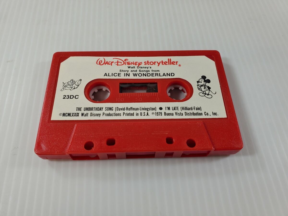 ALICE WONDERLAND Book Cassette Tape Walt Disney Read Along ALICE WONDERLAND Book Cassette Tape Walt Disney Read Along