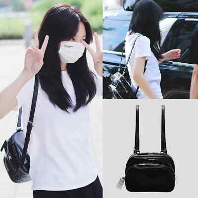 NIEEH Black Leather Backpack Bag Worn by BLACKPINK JENNIE  display picture 3